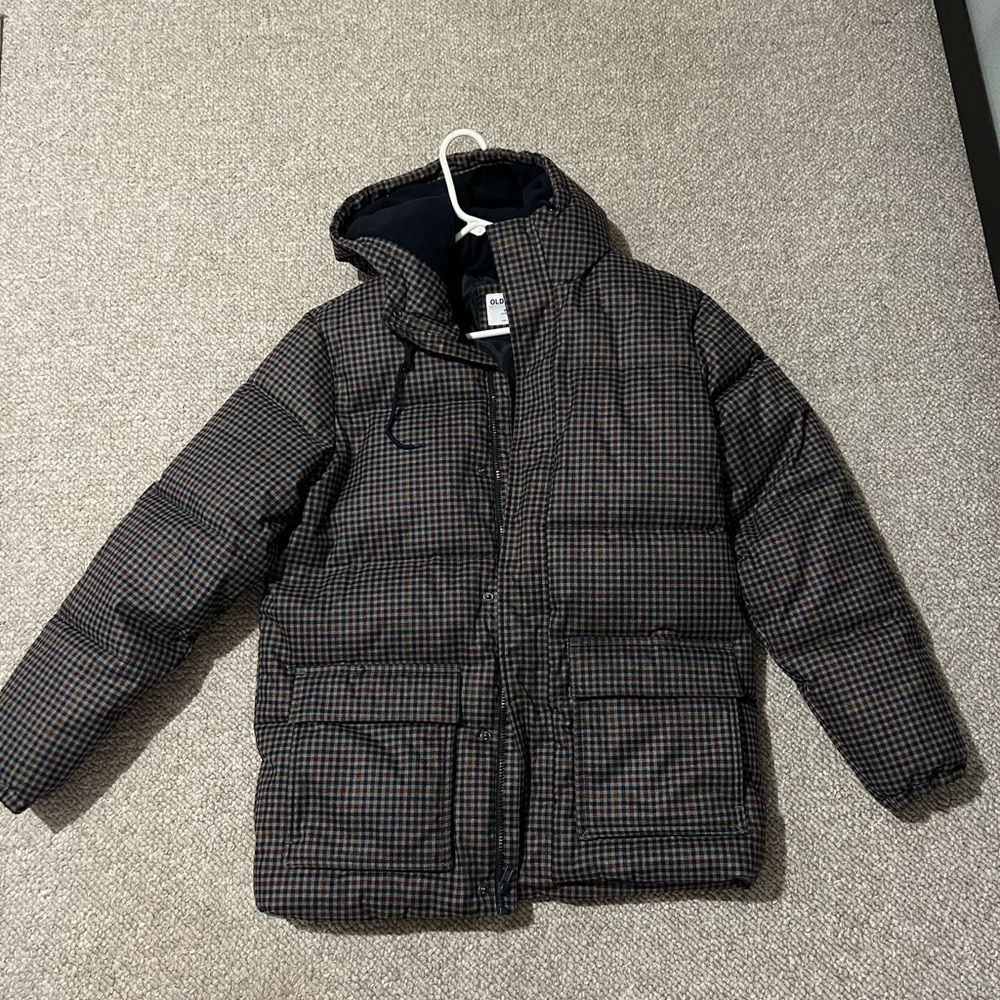 Mens Old Navy Medium Tall Hooded Puffer Jacket